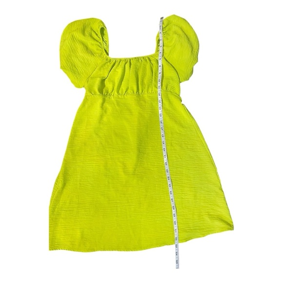 Derek Heart Summer Neon Lime Green Mini Dress - Picture 10 of 11